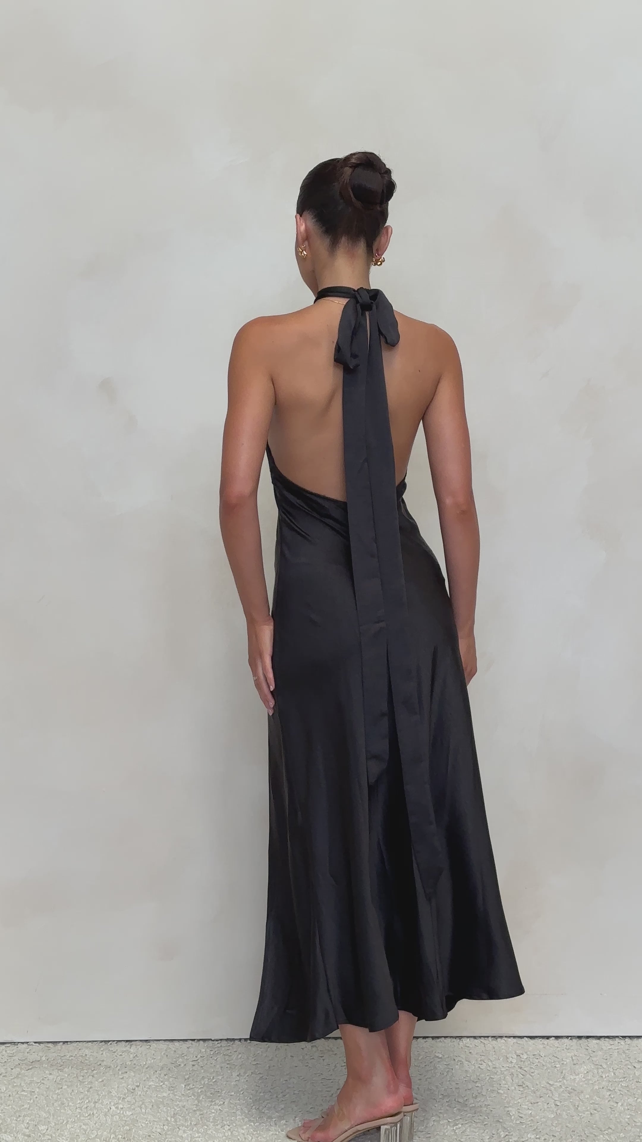 Load video: Amalia Maxi Dress - Black