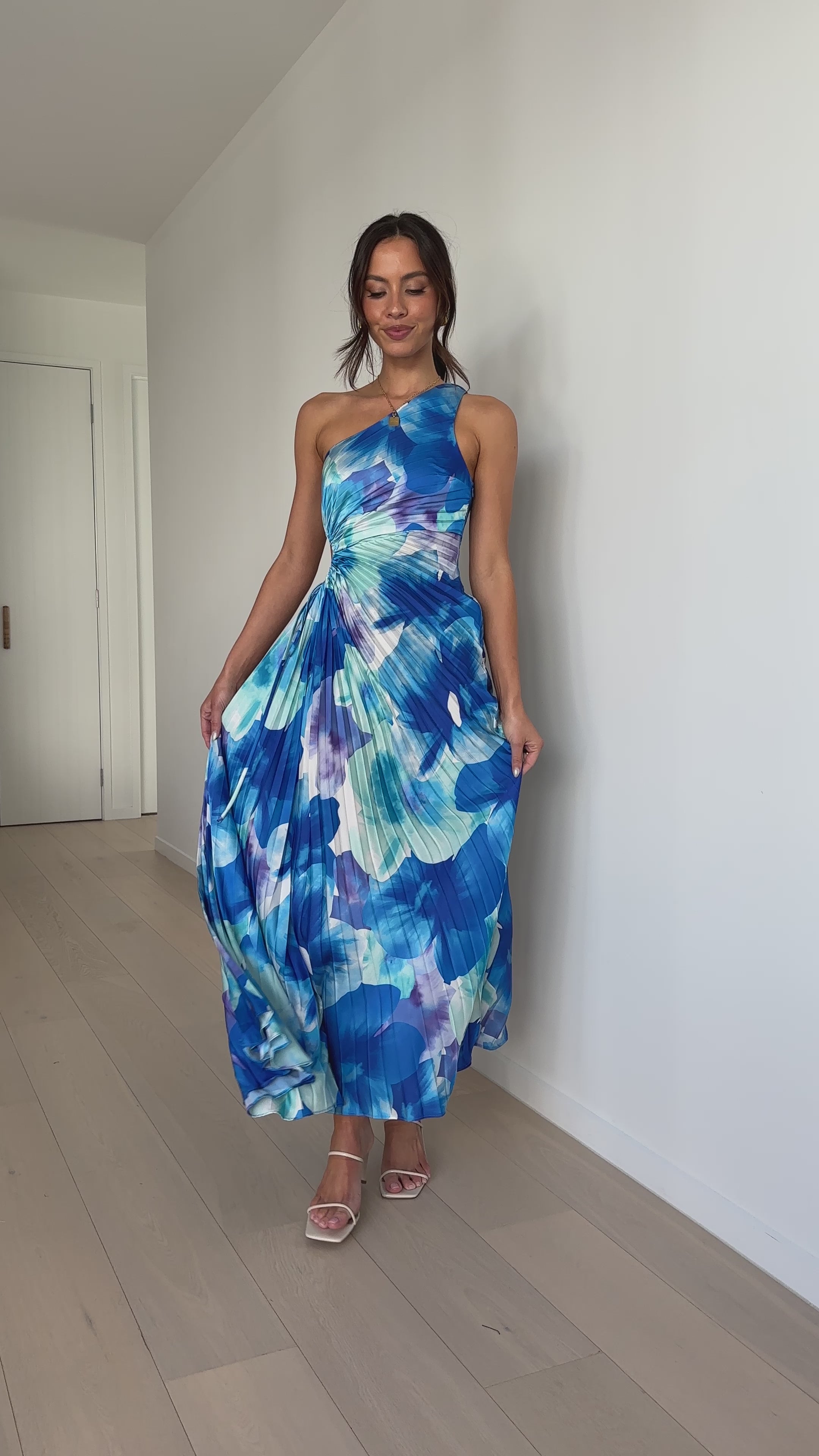 Load video: Laken Maxi Dress - Blue Floral - Billy J