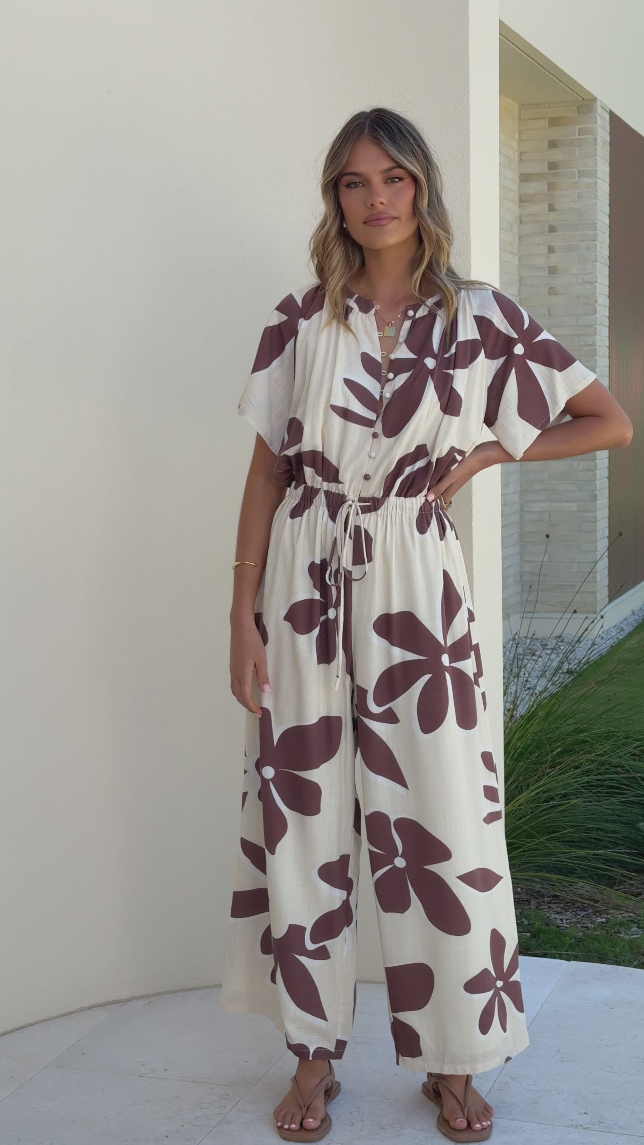 Load video: Santorini Jumpsuit - Belle Femme - Billy J