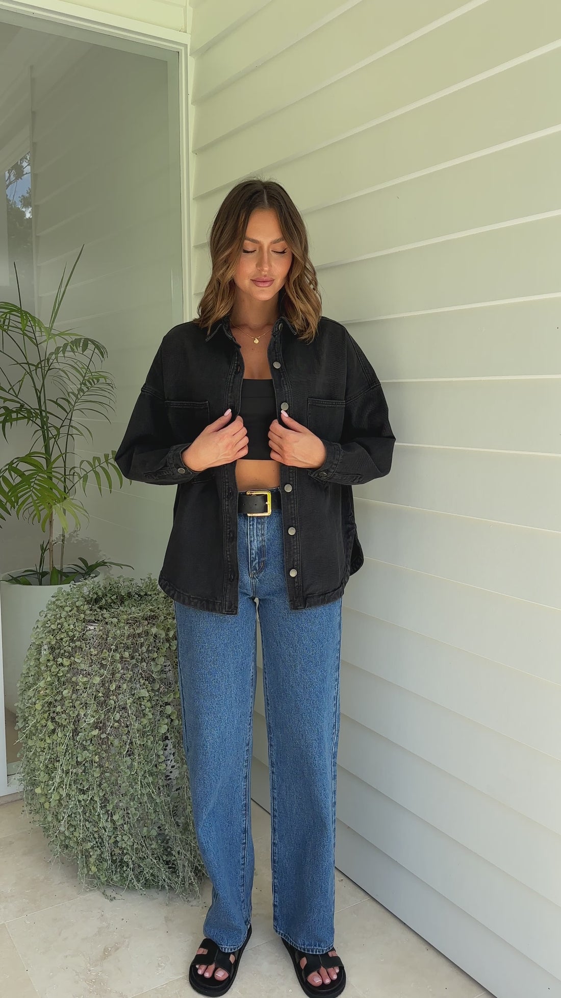 Ensley Denim Jacket - Black Denim - Billy J