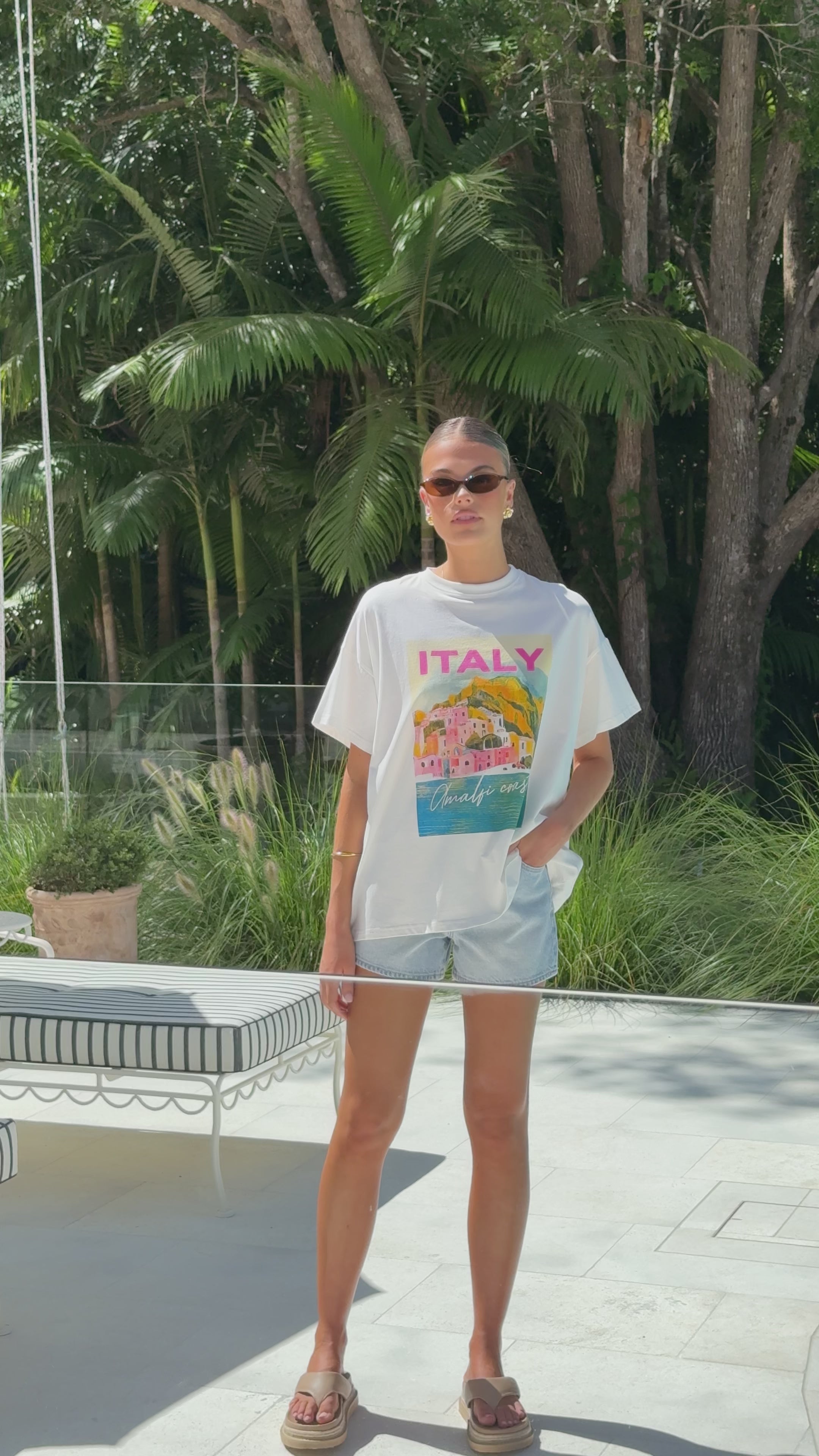 Load video: Italy Tee - White - Billy J
