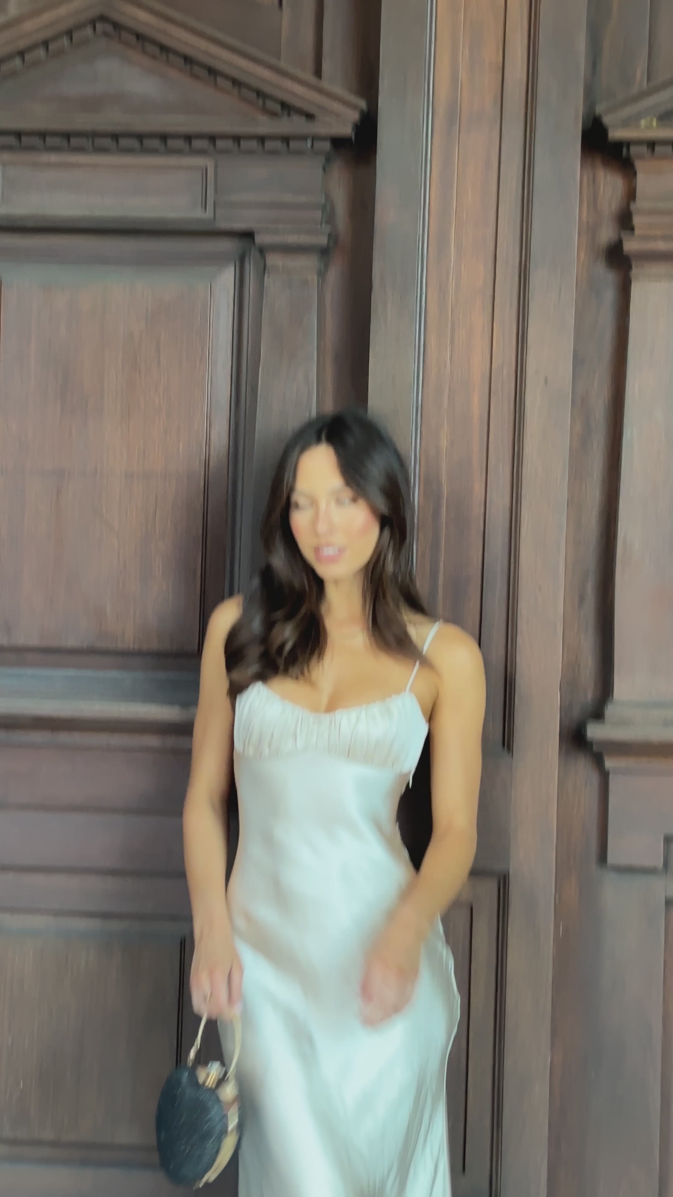 Load video: Rue Maxi Dress - Champagne - Billy J