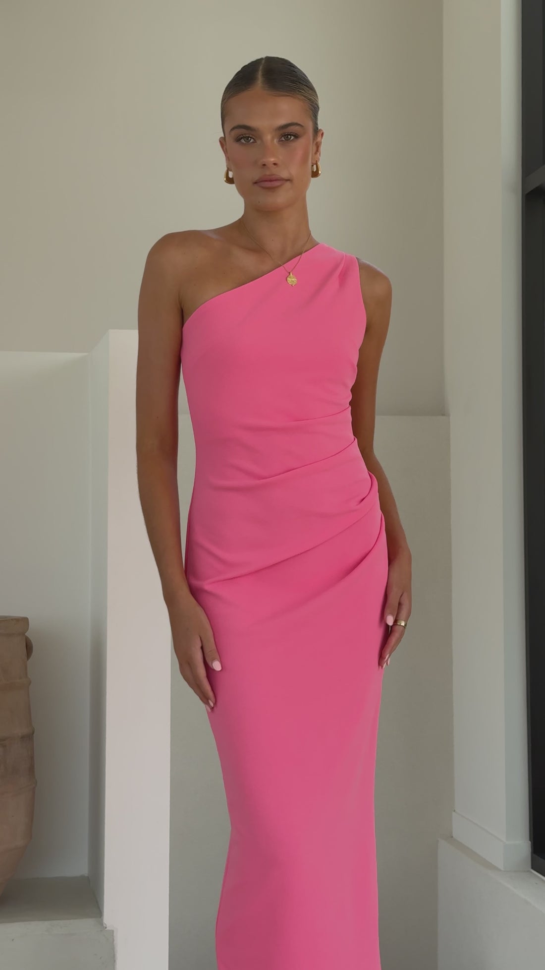 Alaina Midi Dress - Pink - Billy J