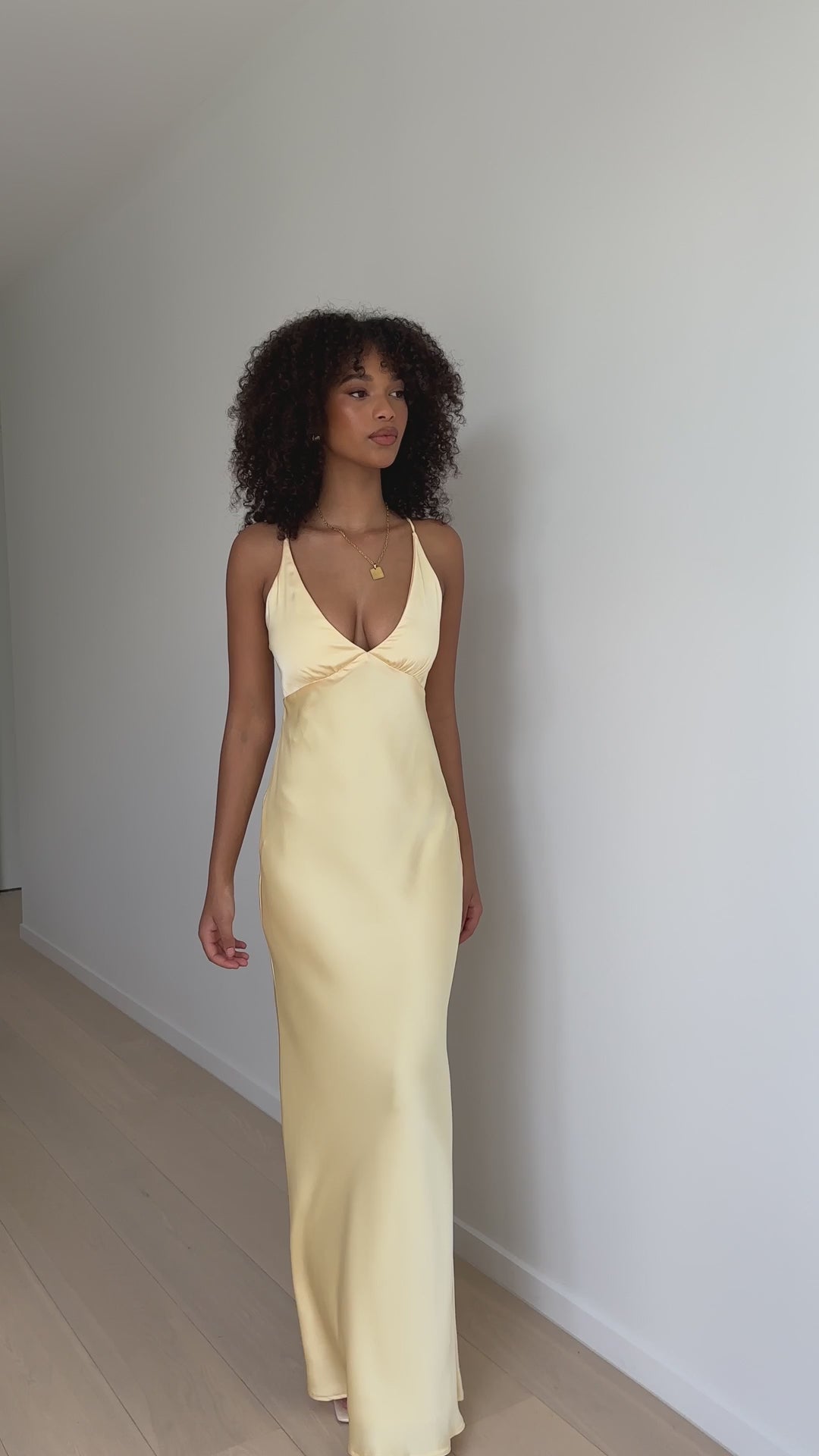 Load video: Ziah Maxi Dress - Yellow - Billy J