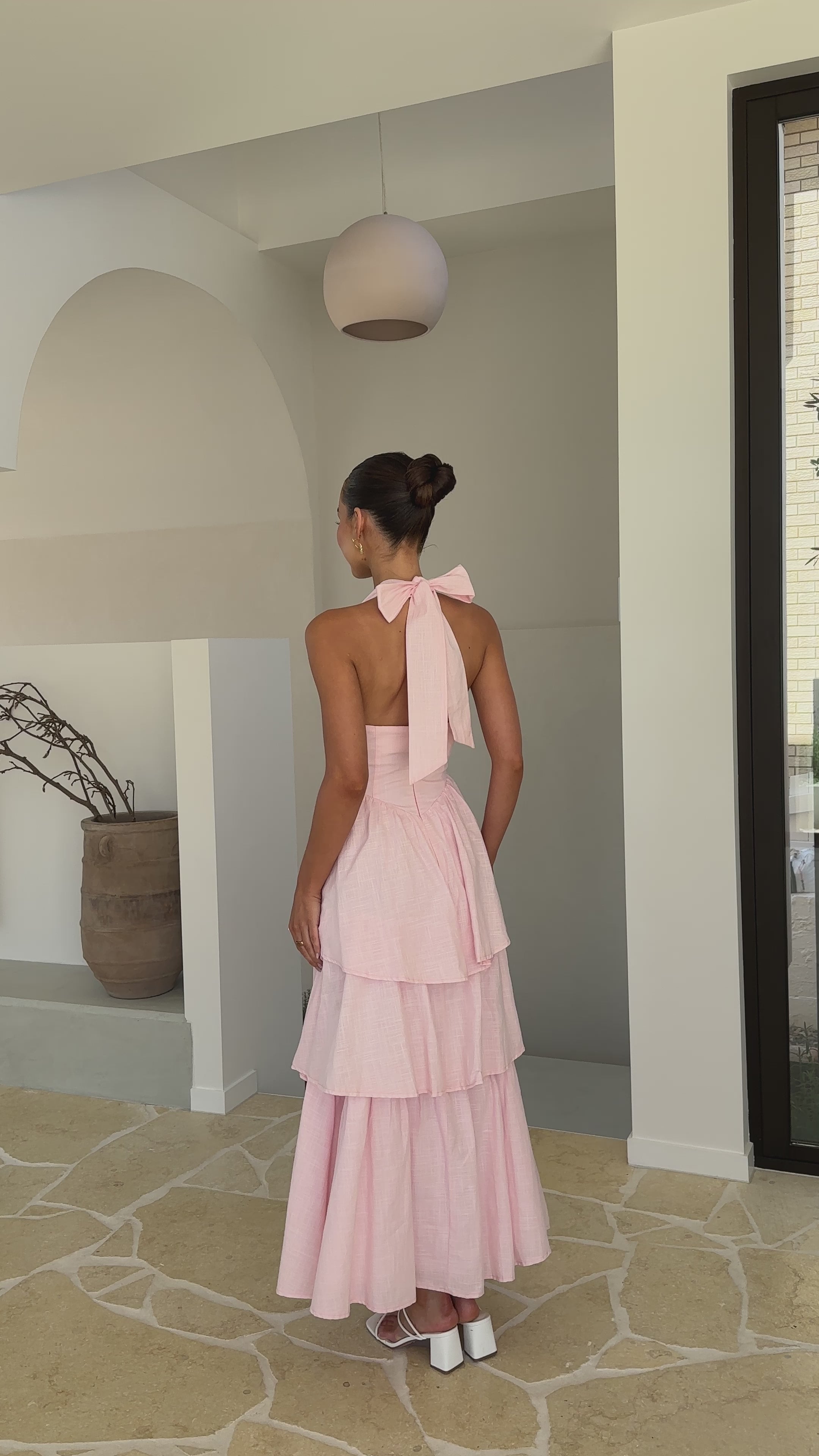 Load video: Danais Maxi Dress - Pink - Billy J