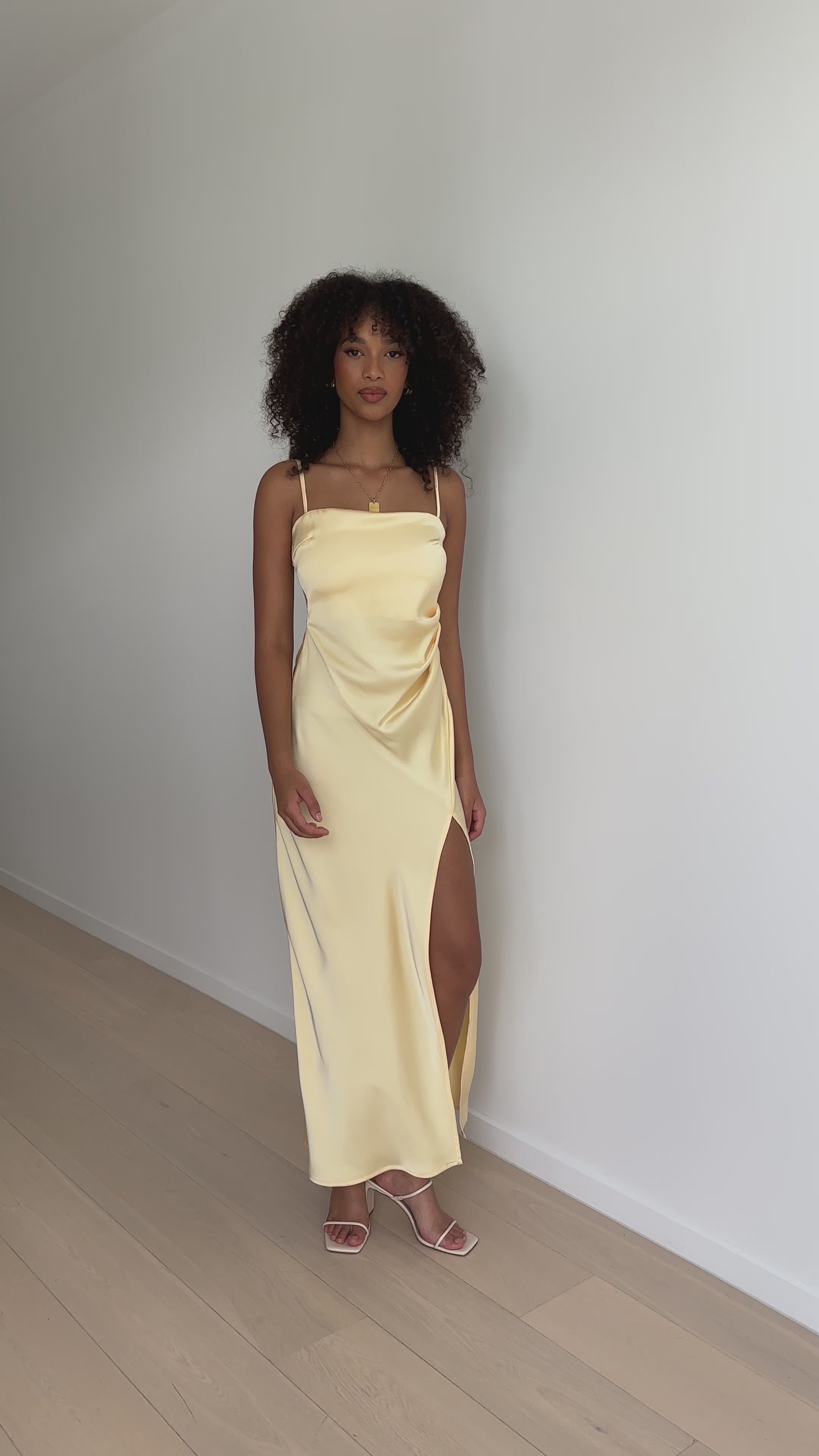 Load video: Ilana Maxi Dress - Yellow - Billy J