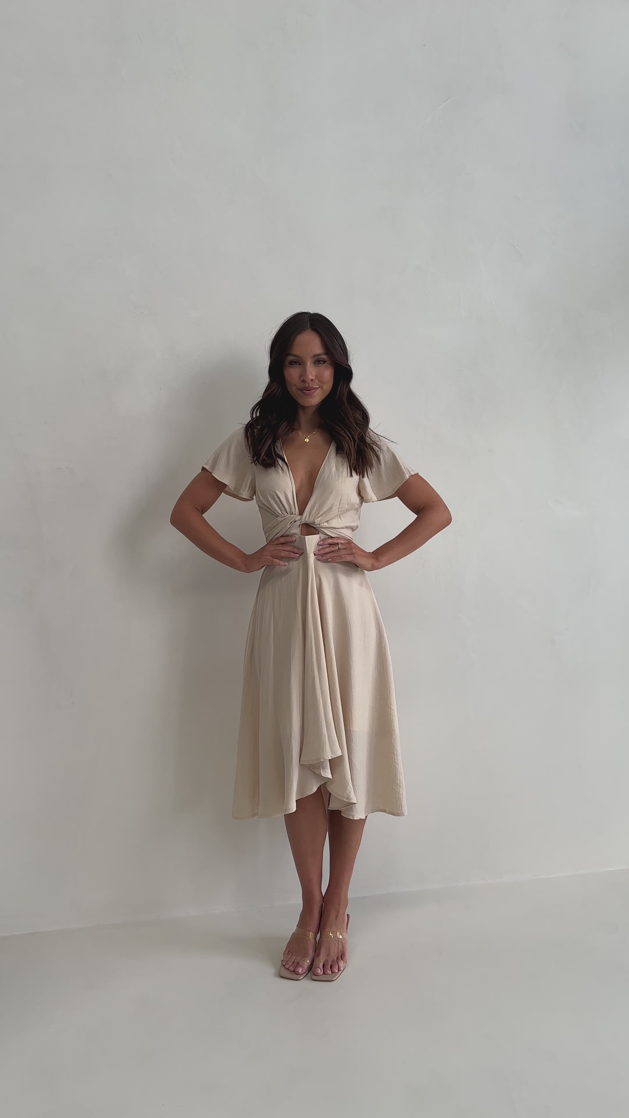 Load video: Sunny Daze Dress - Champagne