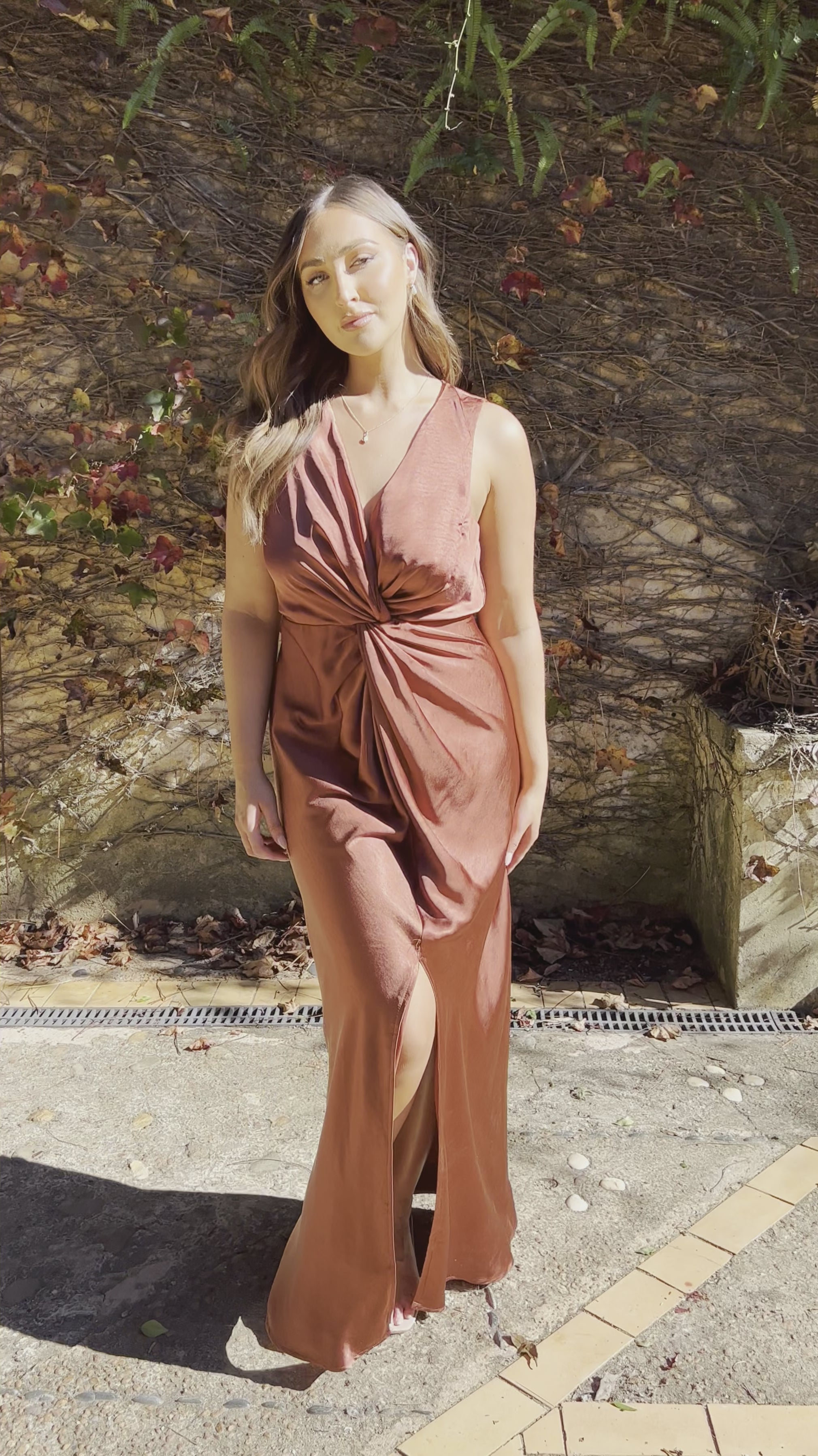 Load video: Lucia Maxi Dress - Rust - Billy J