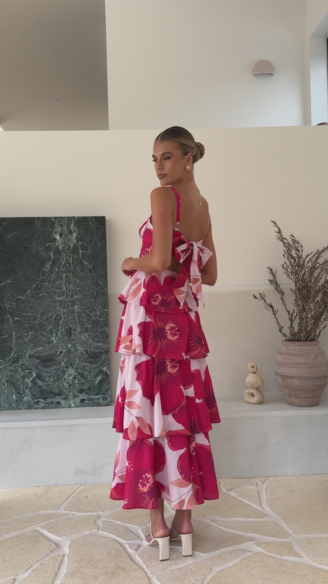 Load video: Page Maxi Dress - Red Floral - Billy J
