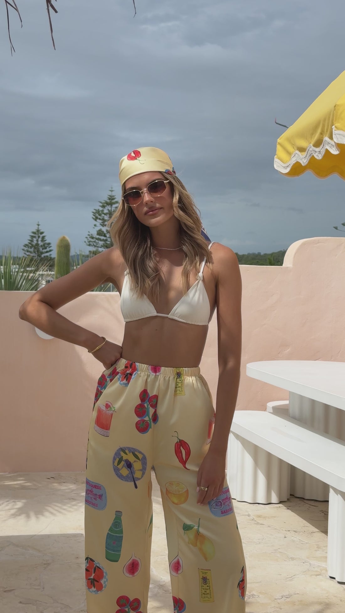 Harley Scarf Top and Pants Set - Tomato Pasta - Billy J