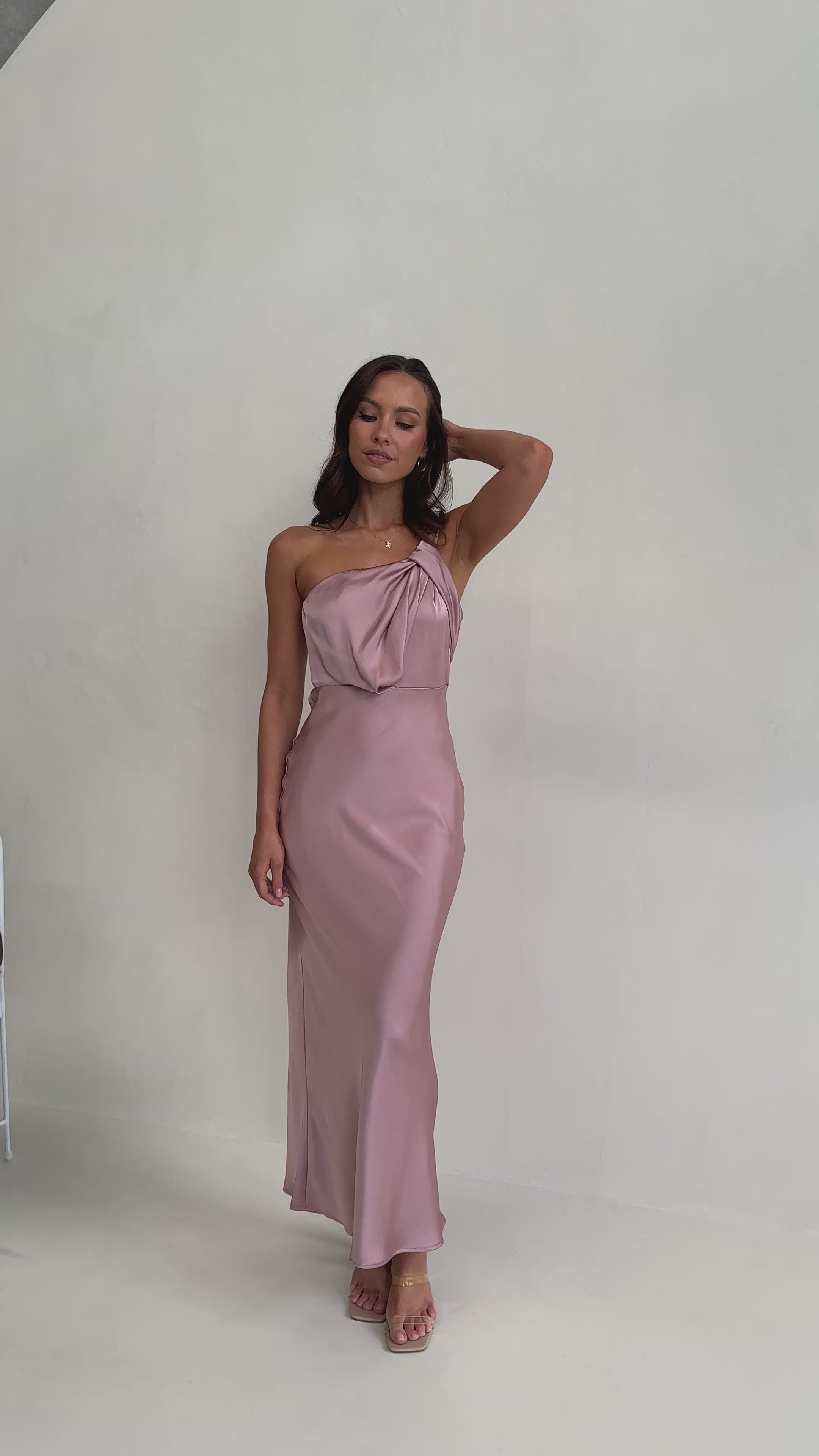 Load video: Greta Maxi Dress - Dusty Pink - Billy J