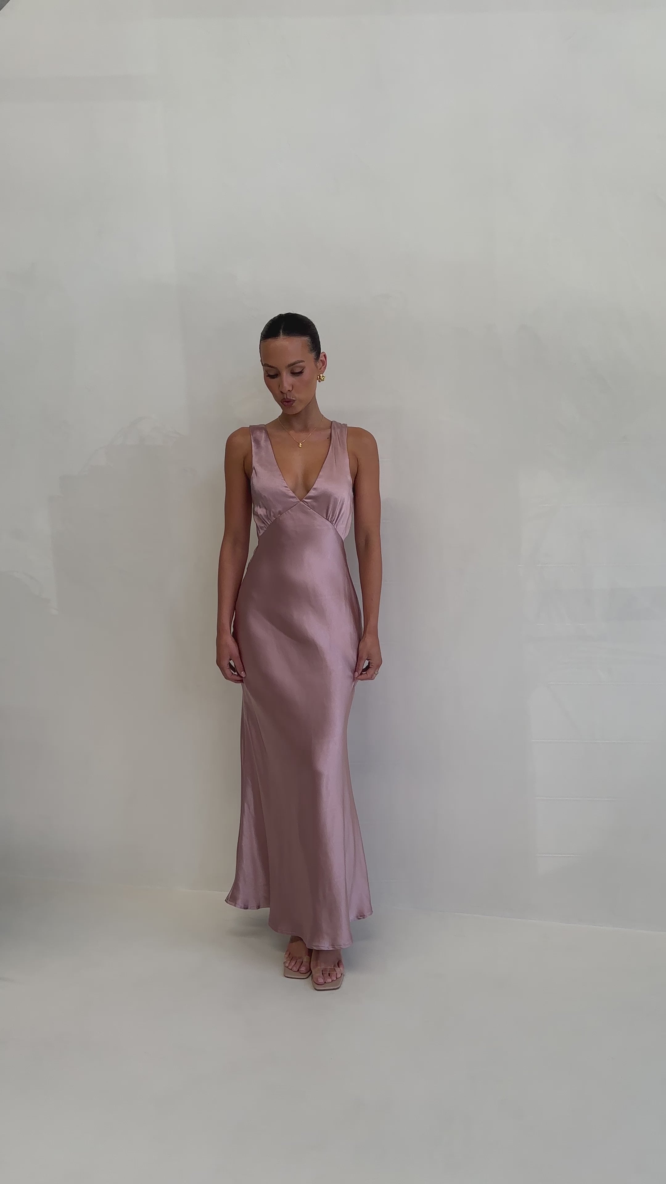 Load video: Sofia Maxi Dress - Dusty Pink - Billy J