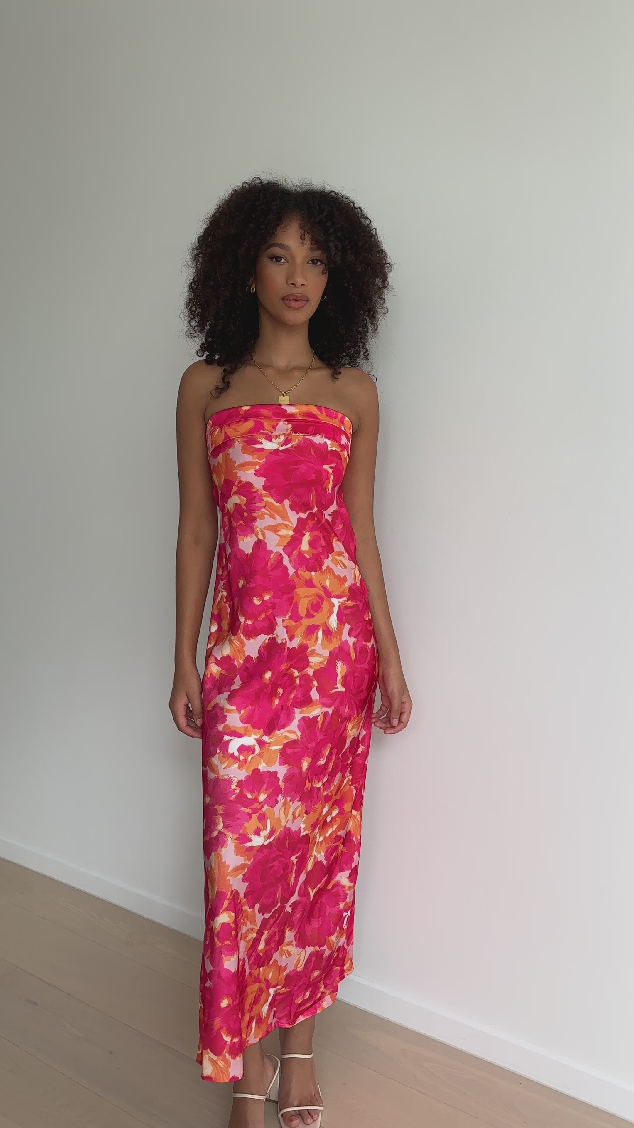 Load video: Miya Maxi Dress - Pink/Red Floral - Billy J