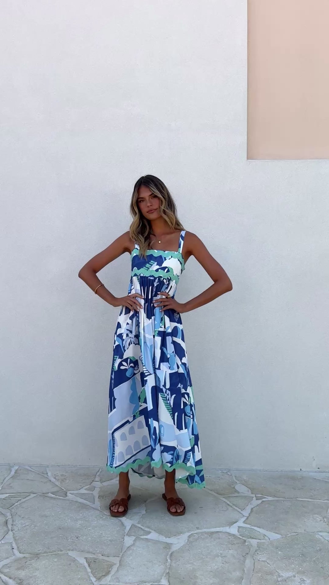 Load video: Zarita Maxi Dress - Nyssa Print - Billy J
