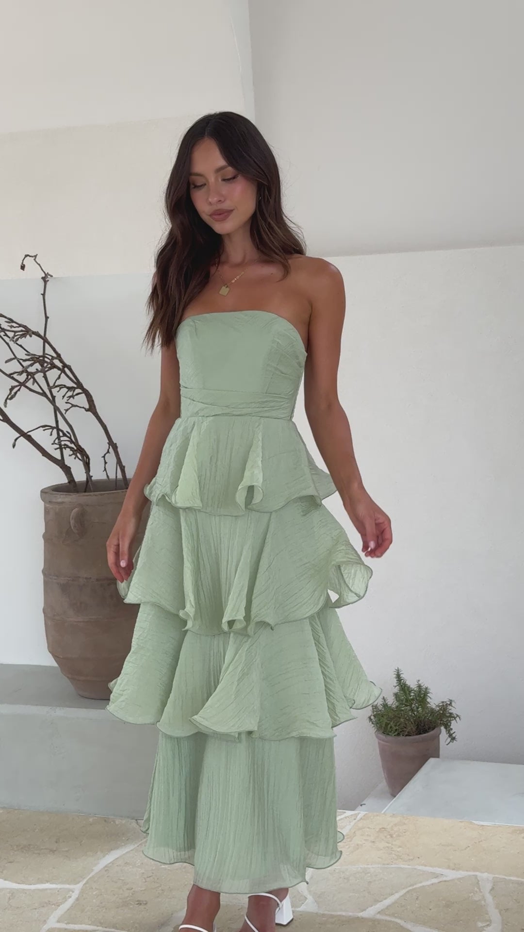 Load video: Lanica Maxi Dress - Sage - Billy J