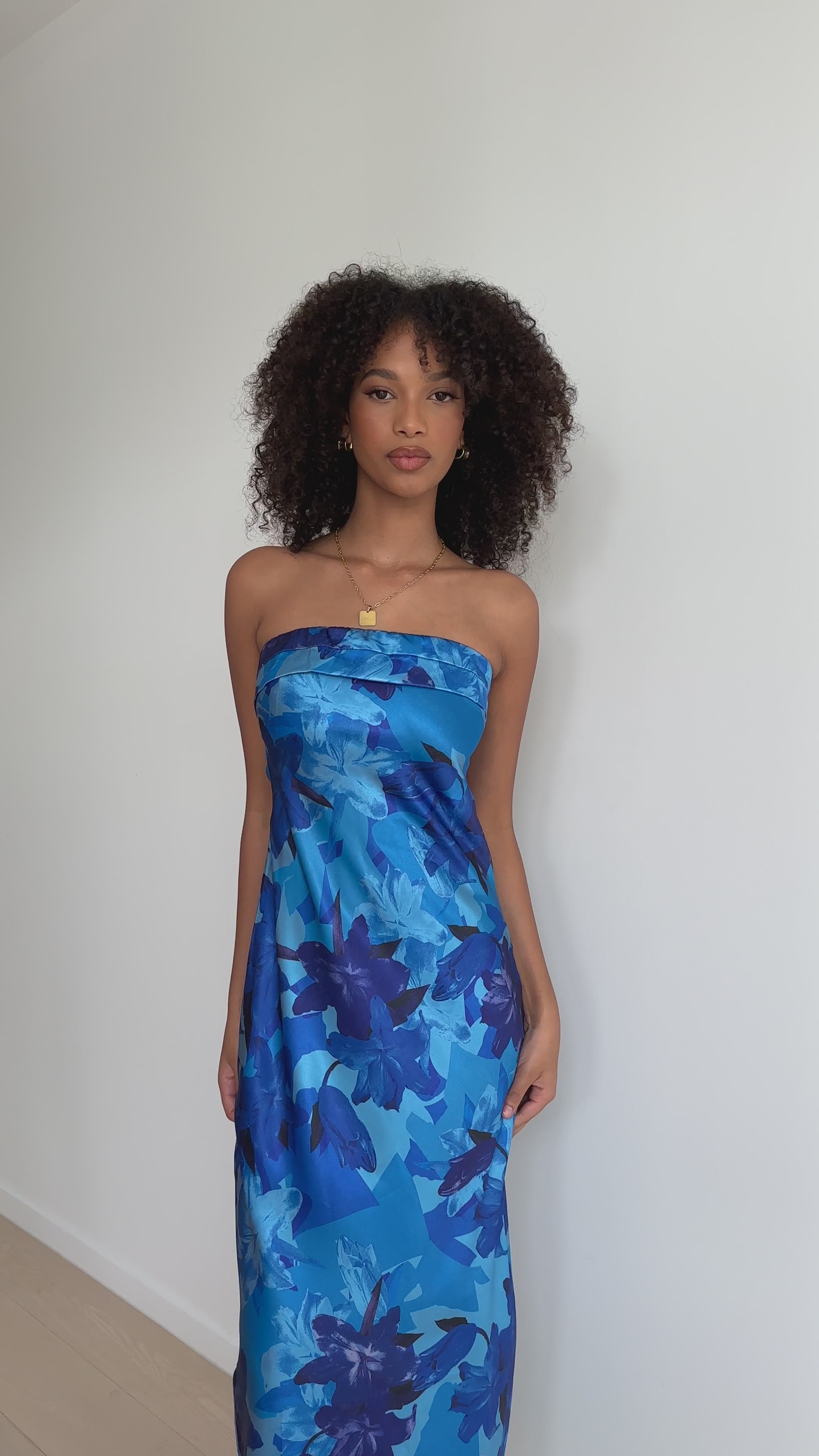Load video: Miya Maxi Dress - Blue Floral - Billy J