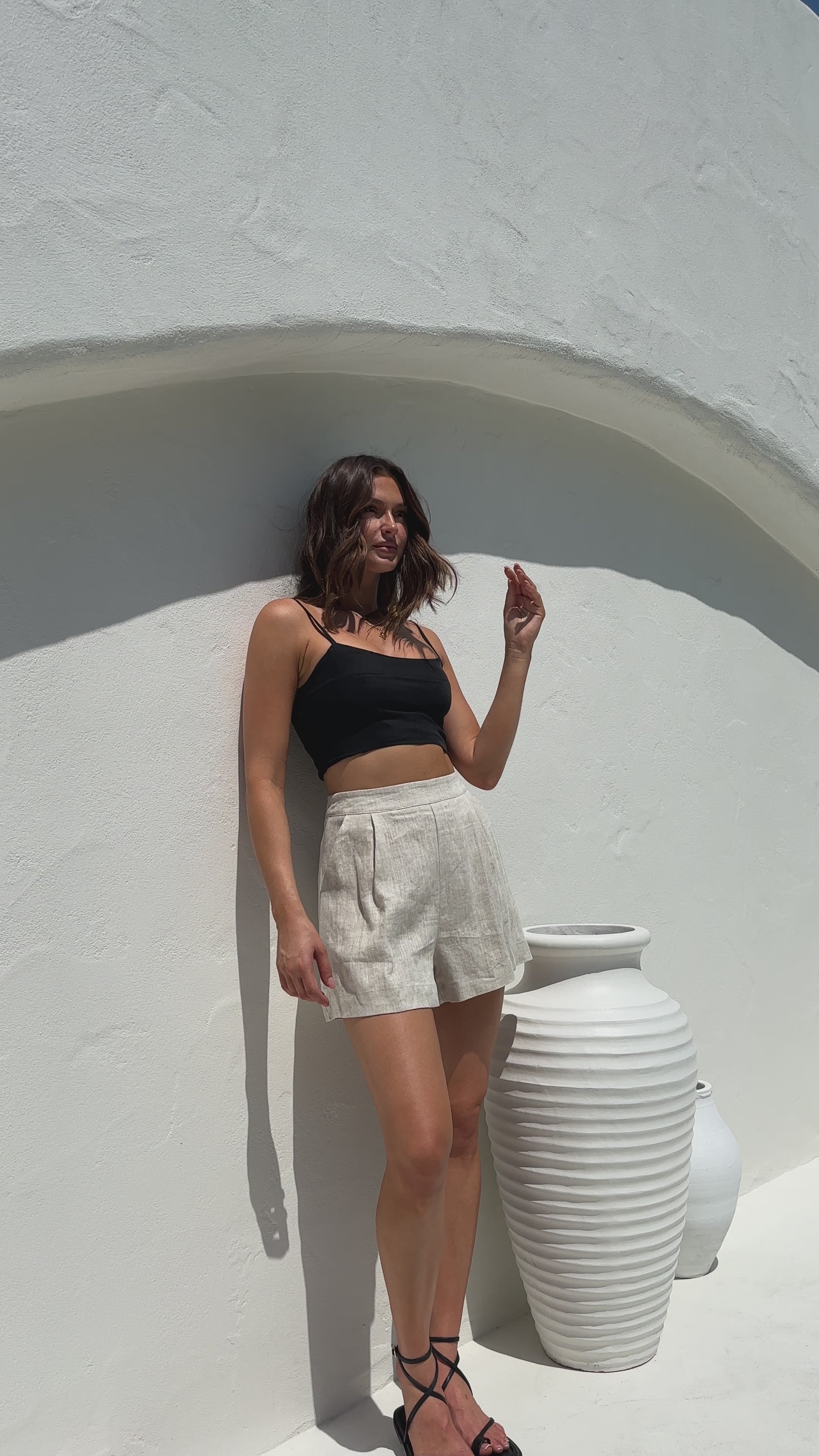 Load video: Tillie Shorts - Natural - Billy J