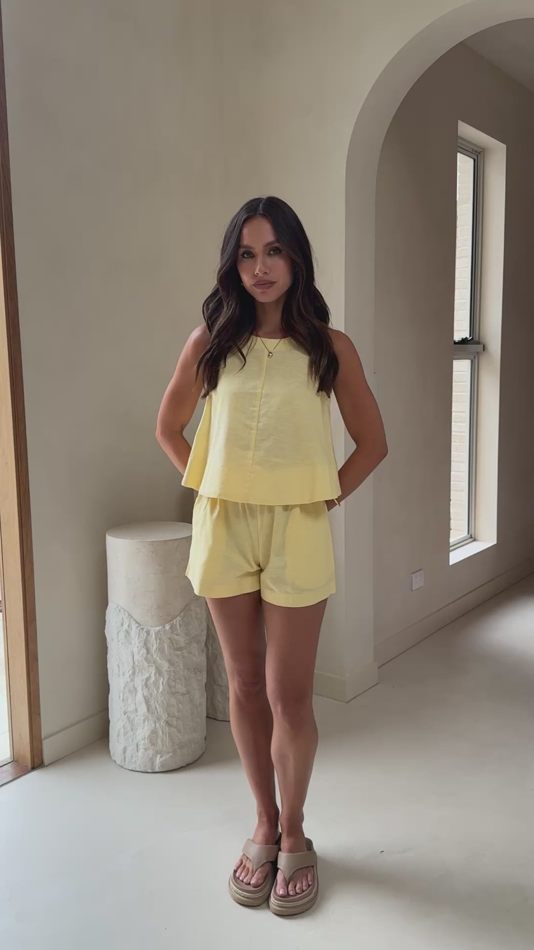 Load video: Alma Shorts - Yellow - Billy J