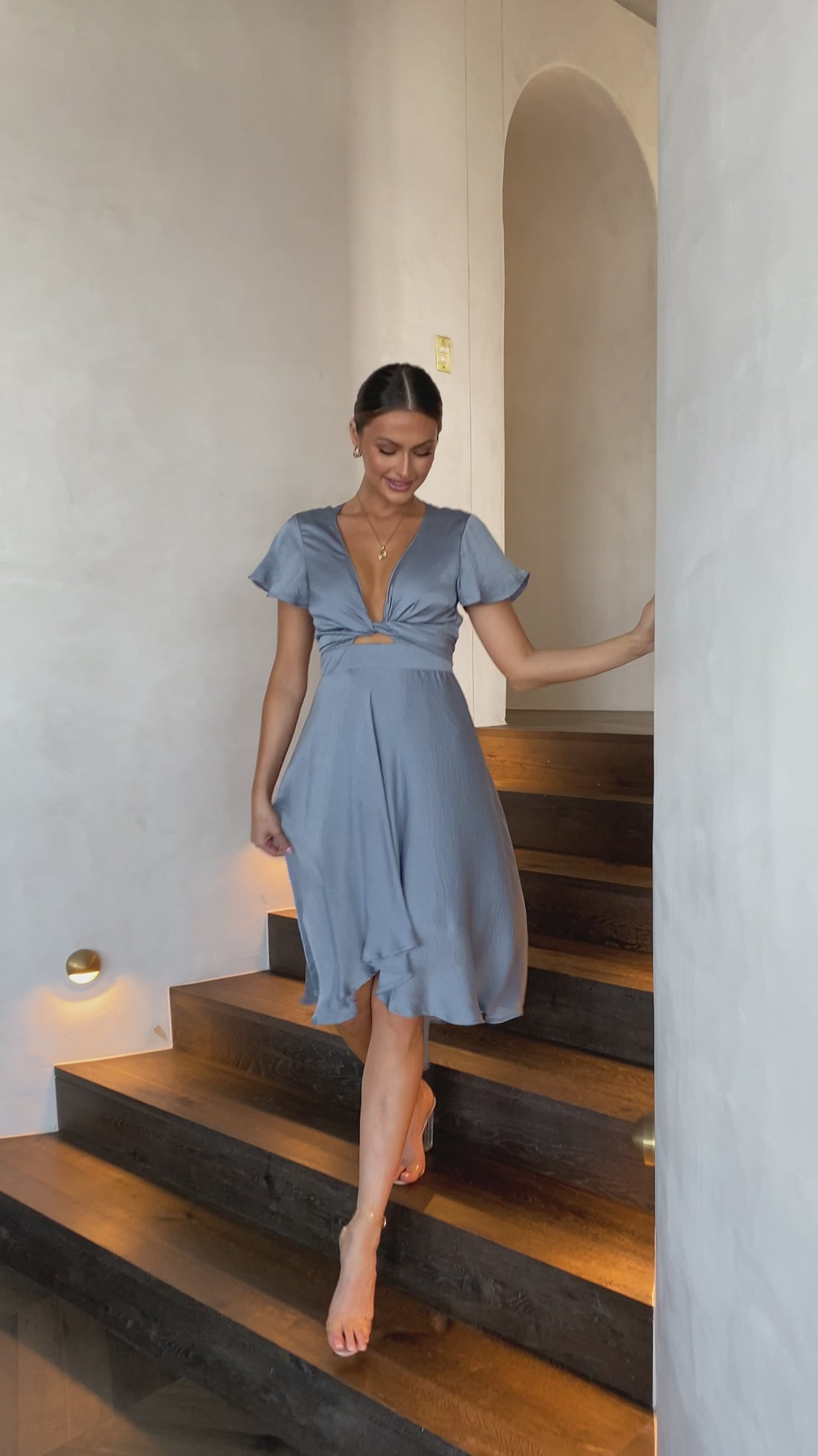 Sunny Daze Dress - Steel Blue - Billy J