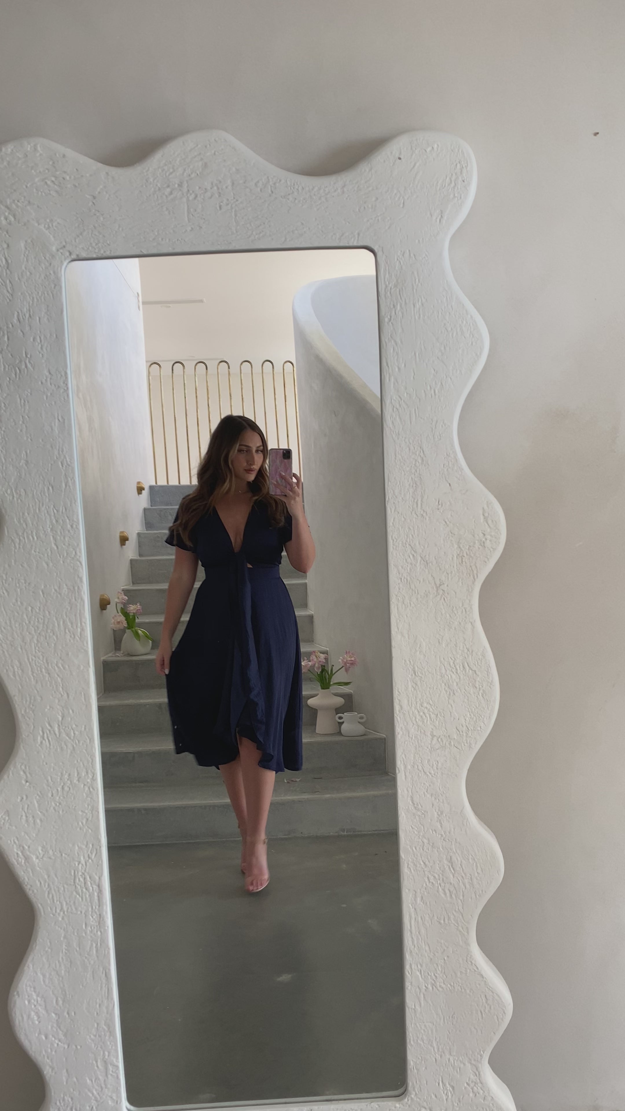 Load video: Sunny Daze Dress - Navy - Billy J