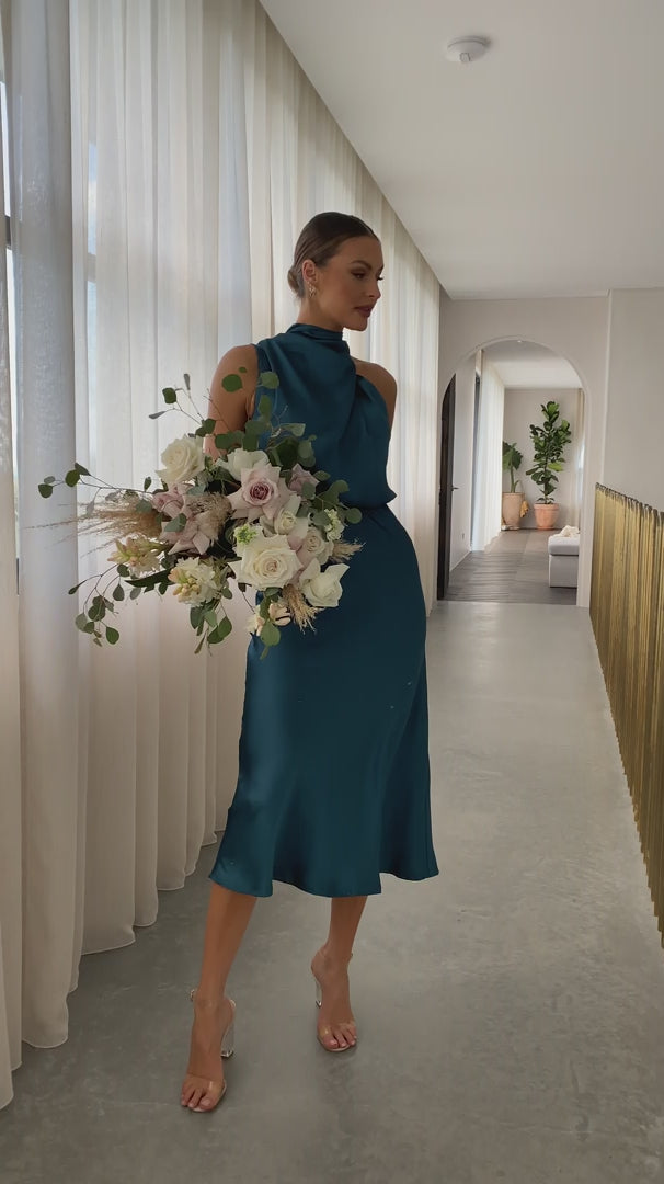 Load video: Esther Maxi Dress - Teal - Billy J