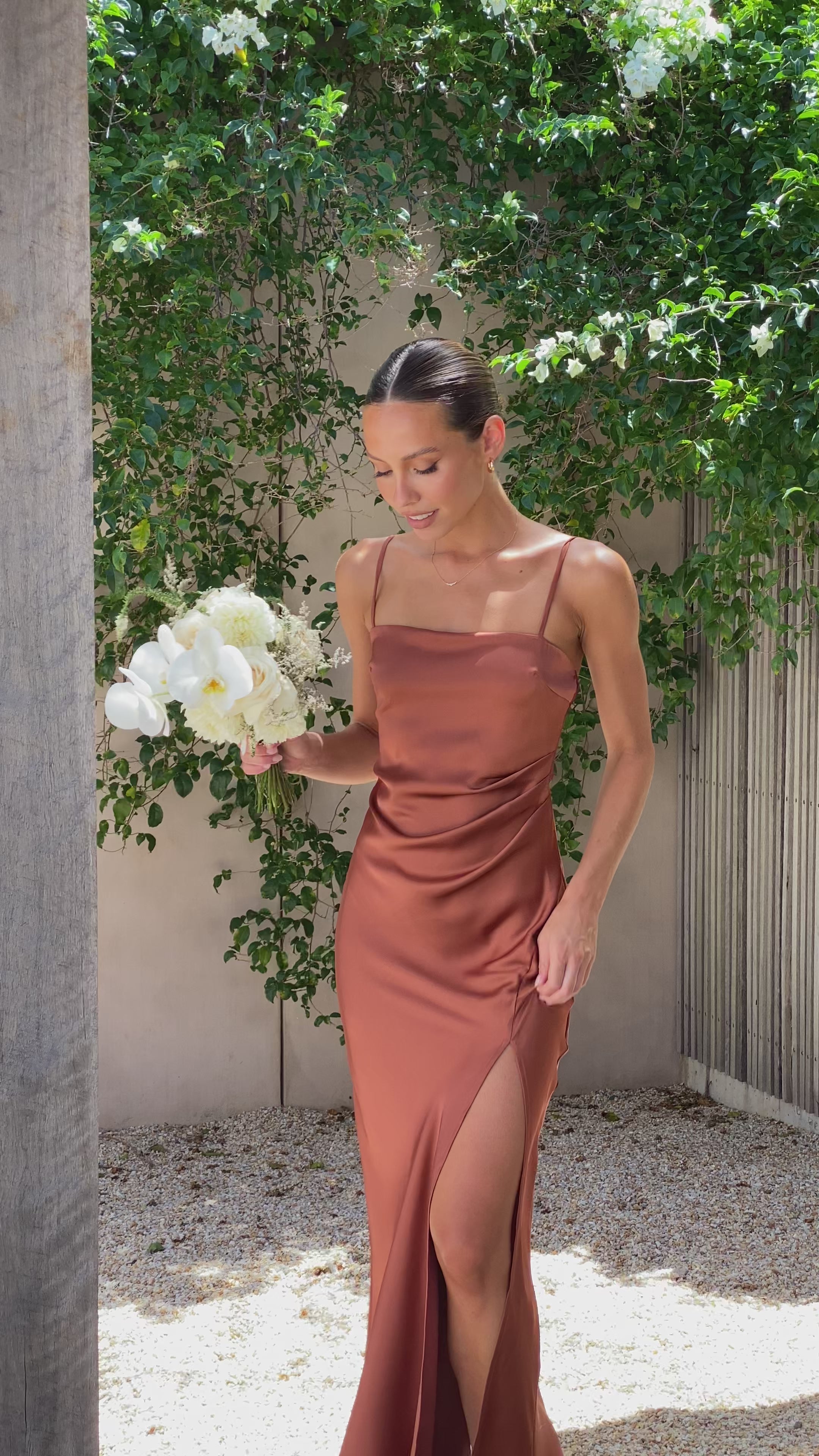 Load video: Ilana Maxi Dress - Copper - Billy J