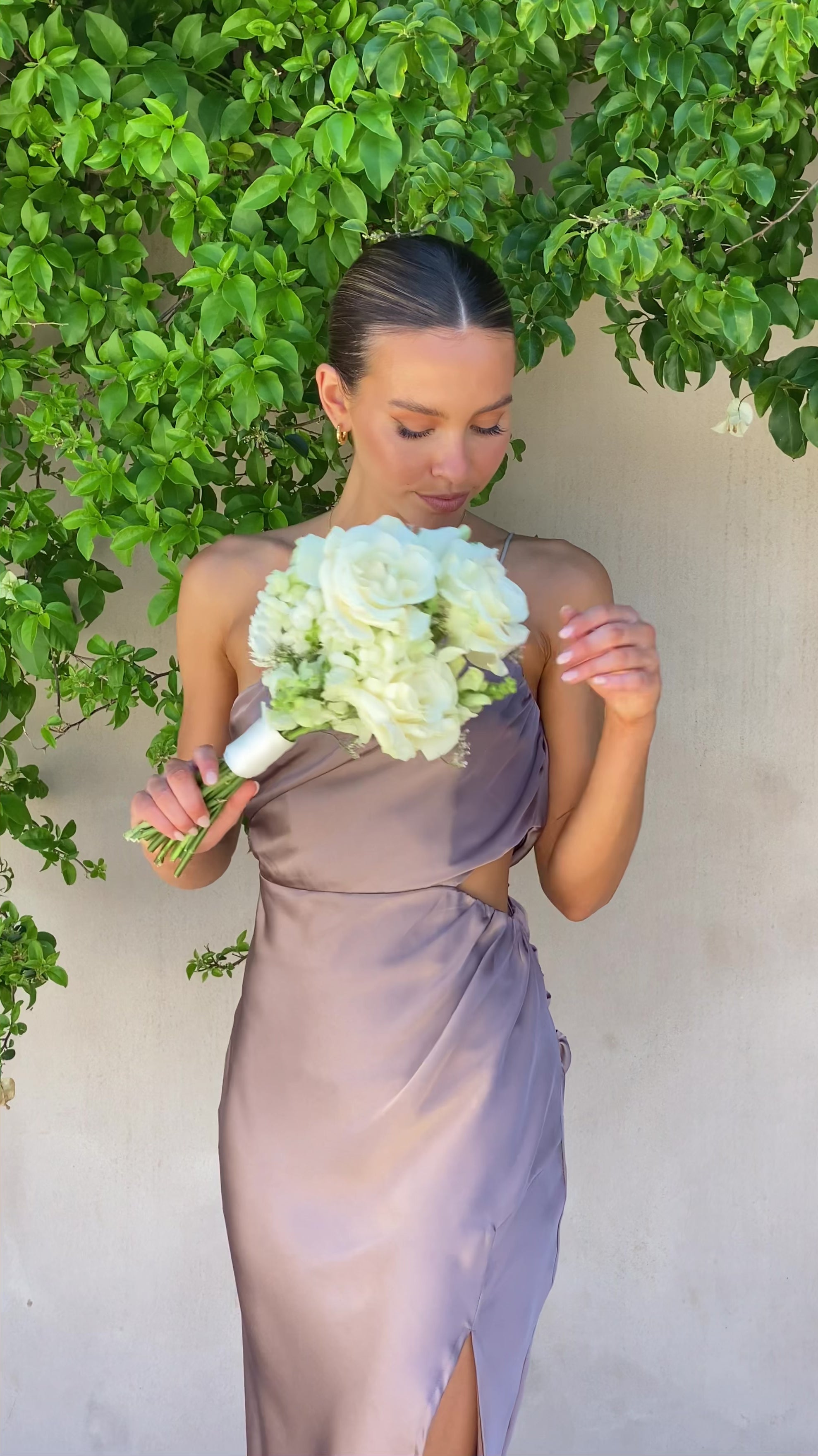 Load video: Nyla Maxi Dress - Mushroom - Billy J