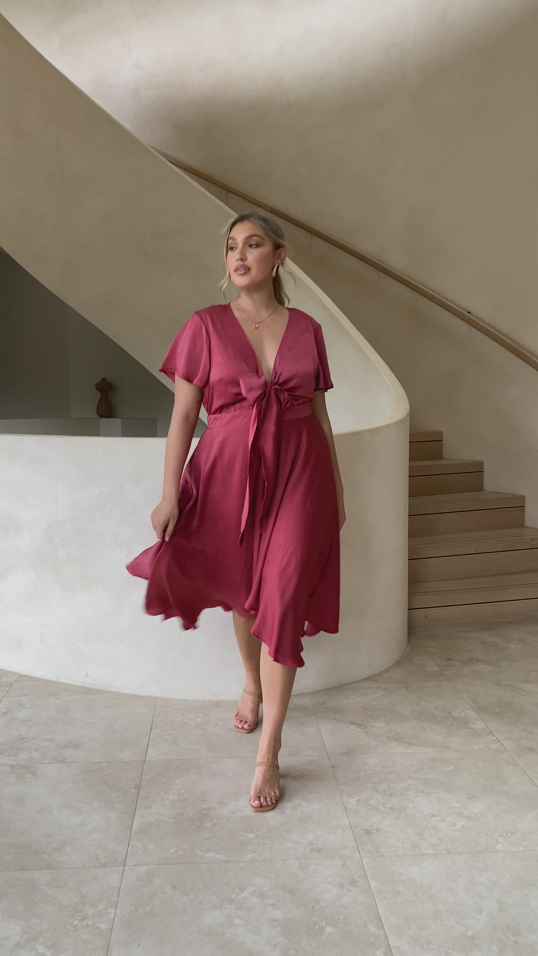 Load video: Sunny Daze Dress - Berry - Billy J