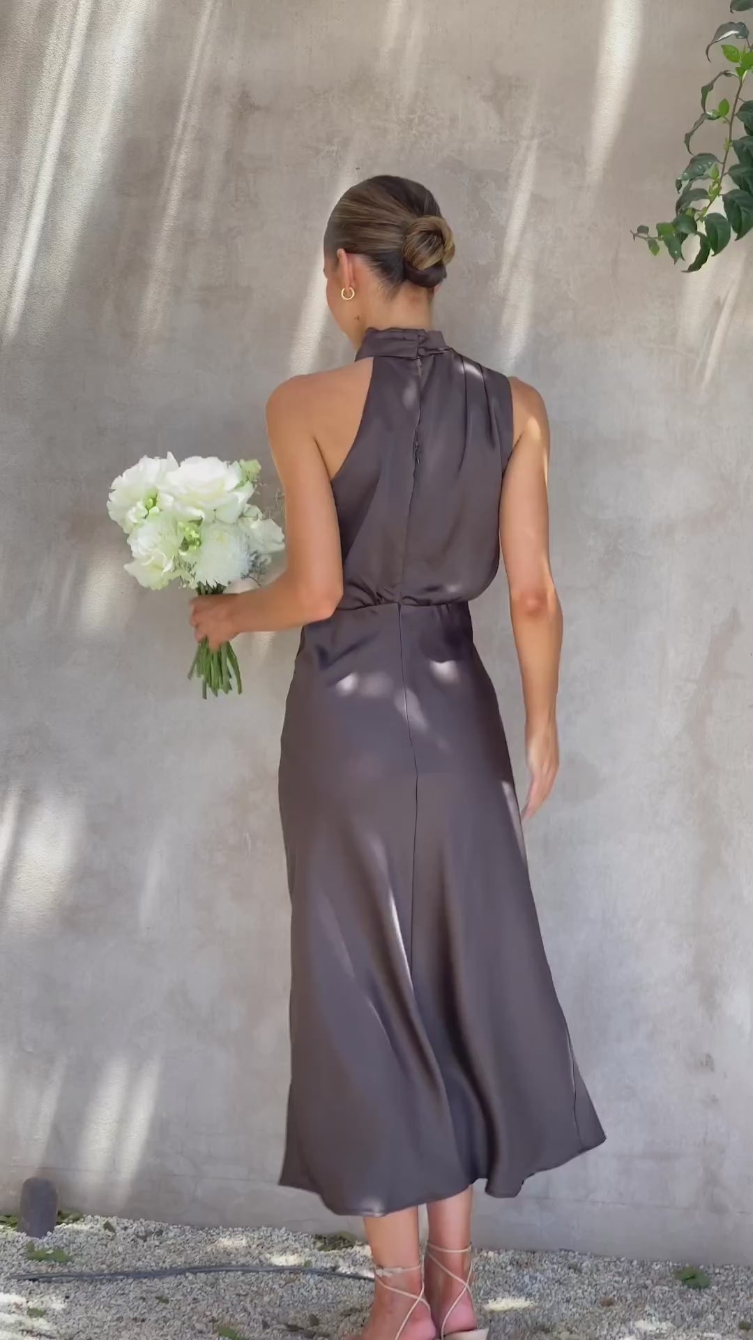 Load video: Esther Maxi Dress - Espresso - Billy J