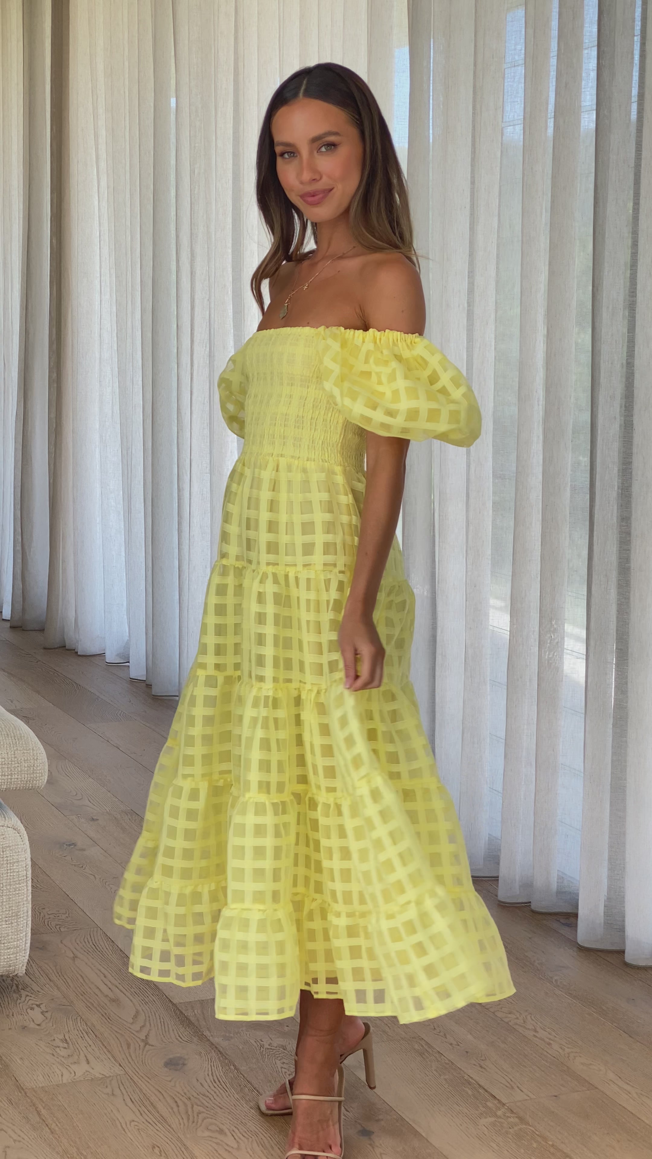 Load video: Deemi Maxi Dress - Yellow - Billy J